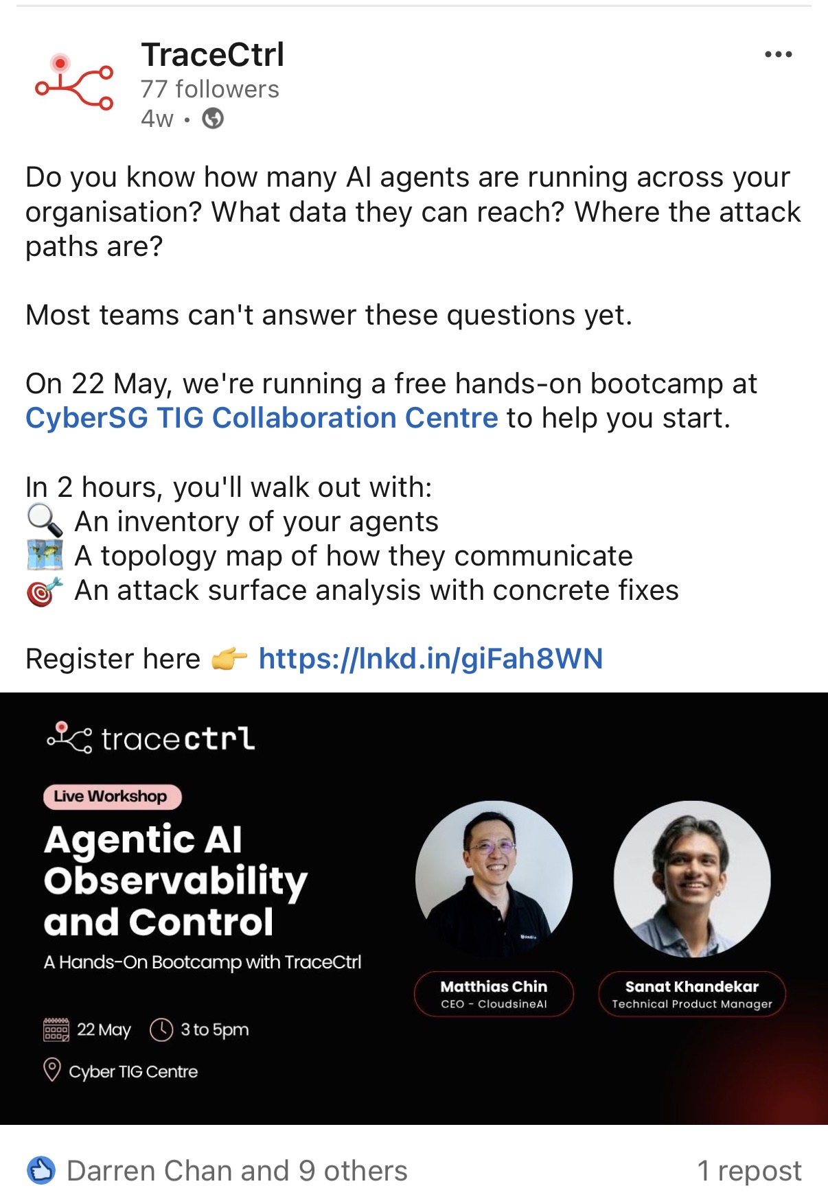 TraceCtrl bootcamp promo post 2