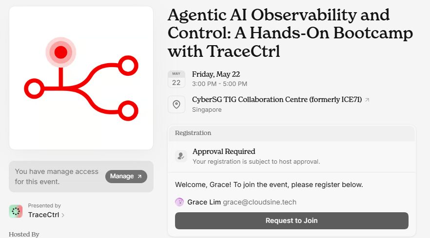 TraceCtrl bootcamp — CyberSG TIG bootcamp May 22