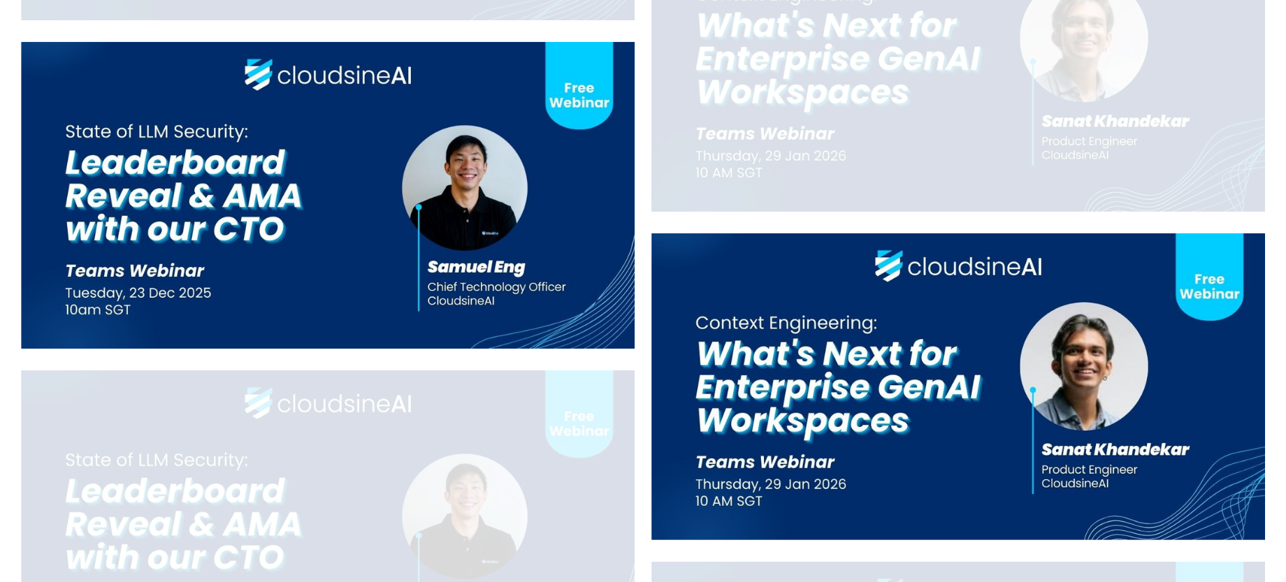 Webinar programme