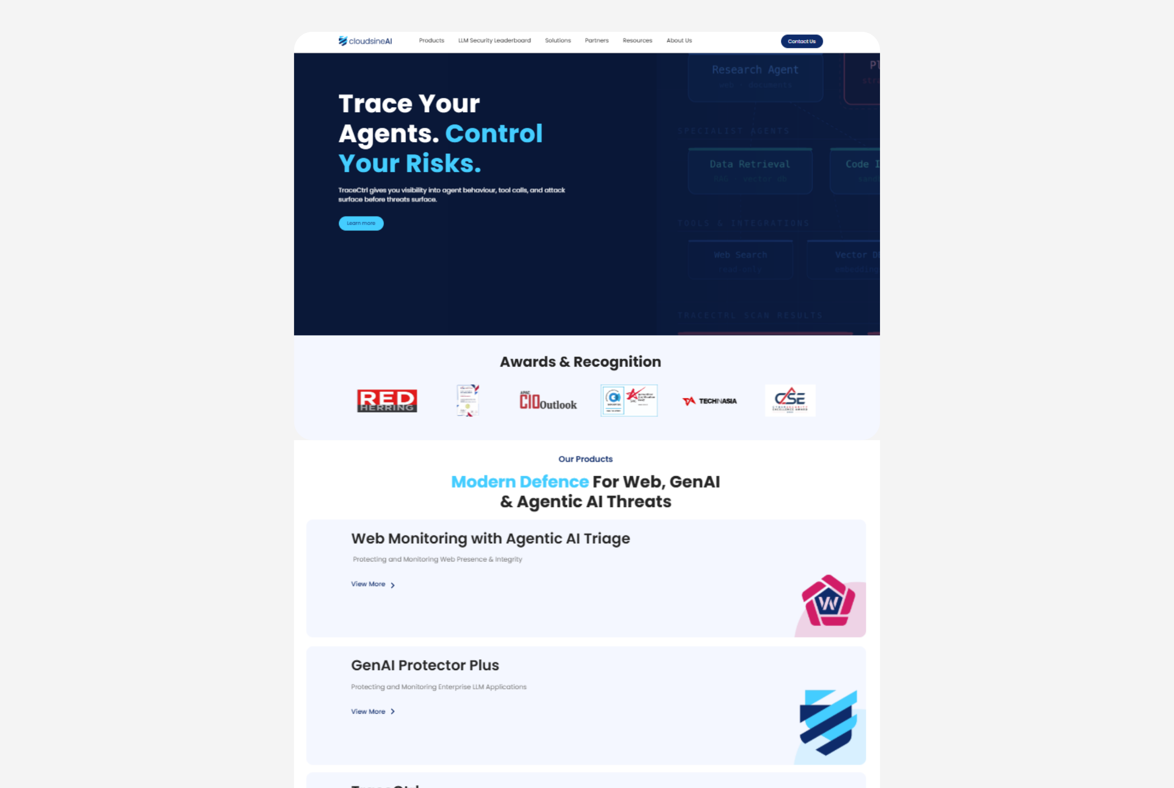 CloudsineAI website