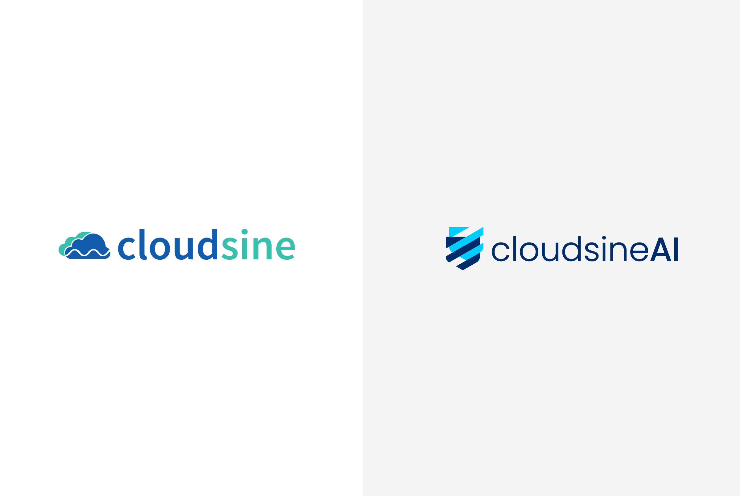 Cloudsine to CloudsineAI — logo before and after