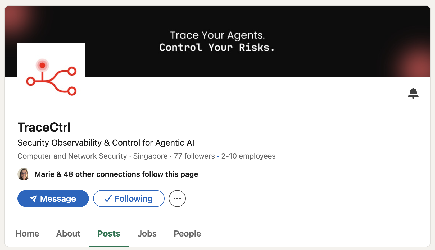 TraceCtrl LinkedIn page