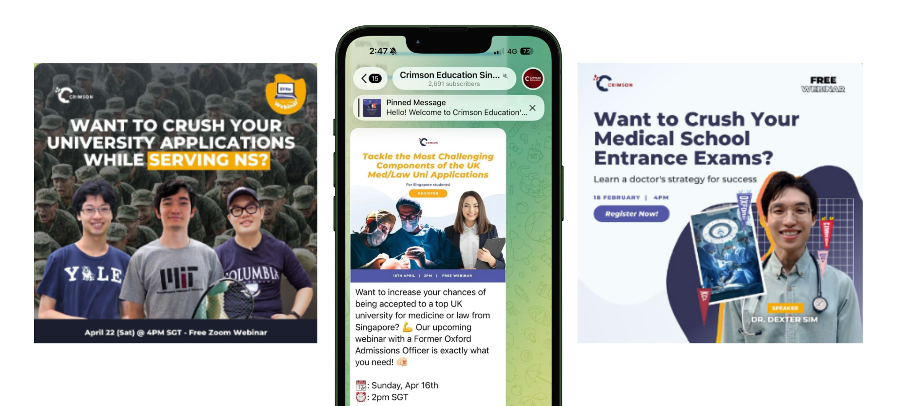 Crimson Education webinar campaign