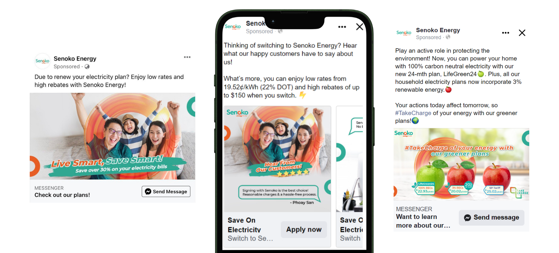 Senoko Energy paid social campaigns